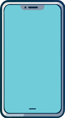 Modern Smartphone with Blank Screen and Notch