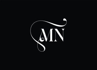MN Logo Design Vector. Elegant Monogram Logo Design