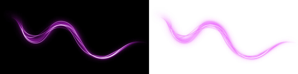 Abstract purple wave overlay on contrasting black and white backgrounds, showcasing fluid motion...
