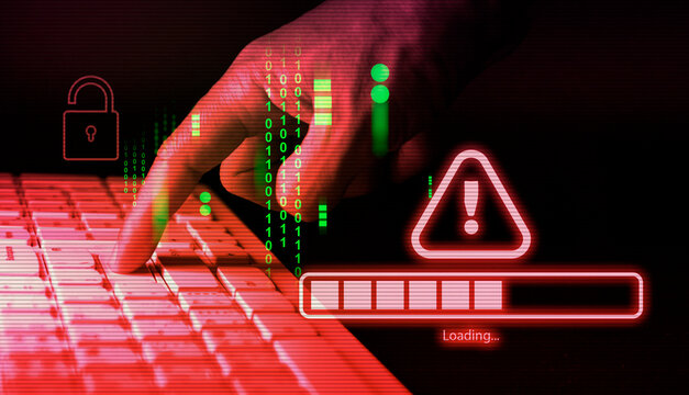 Malware attack virus alert , malicious software infection , cyber security awareness training to protect business information from threat attacks - Powered by Adobe