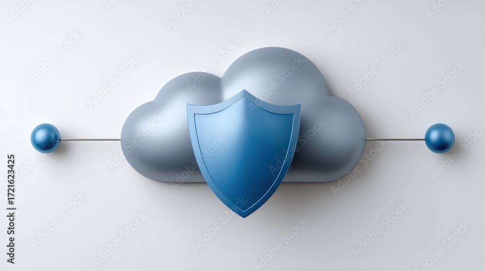 Poster cloud computing security, shielding your data in the digital realm for enhanced protection