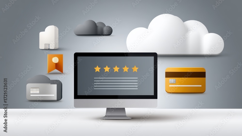 Poster cloud computing concept, exploring the power of digital transformation in the modern era