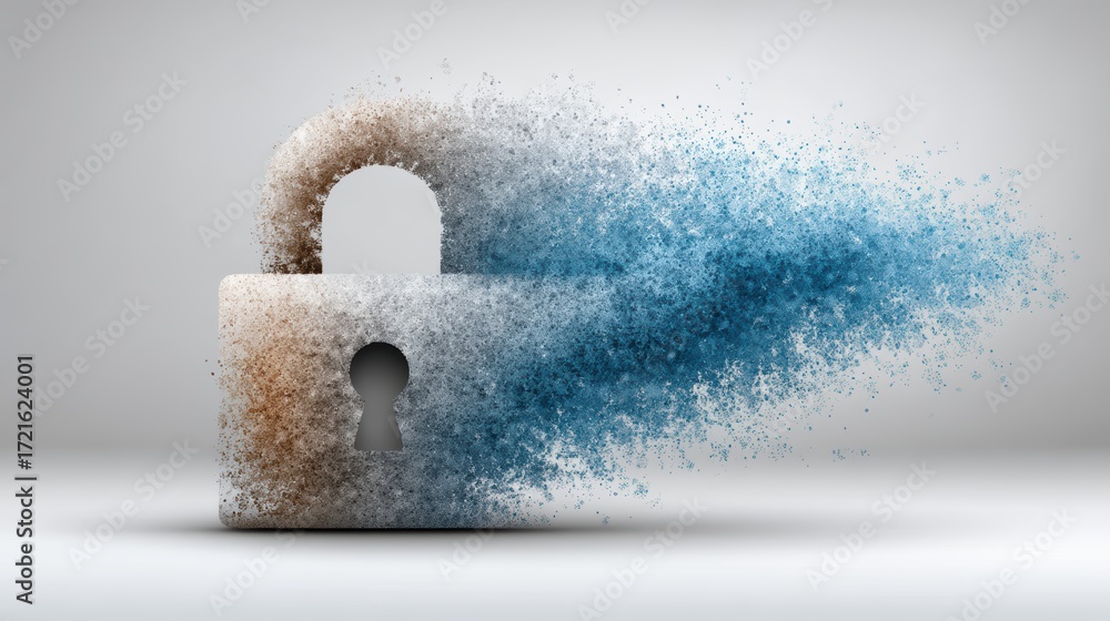 Poster secure digital lock mechanism, enhanced protection for sensitive data and information