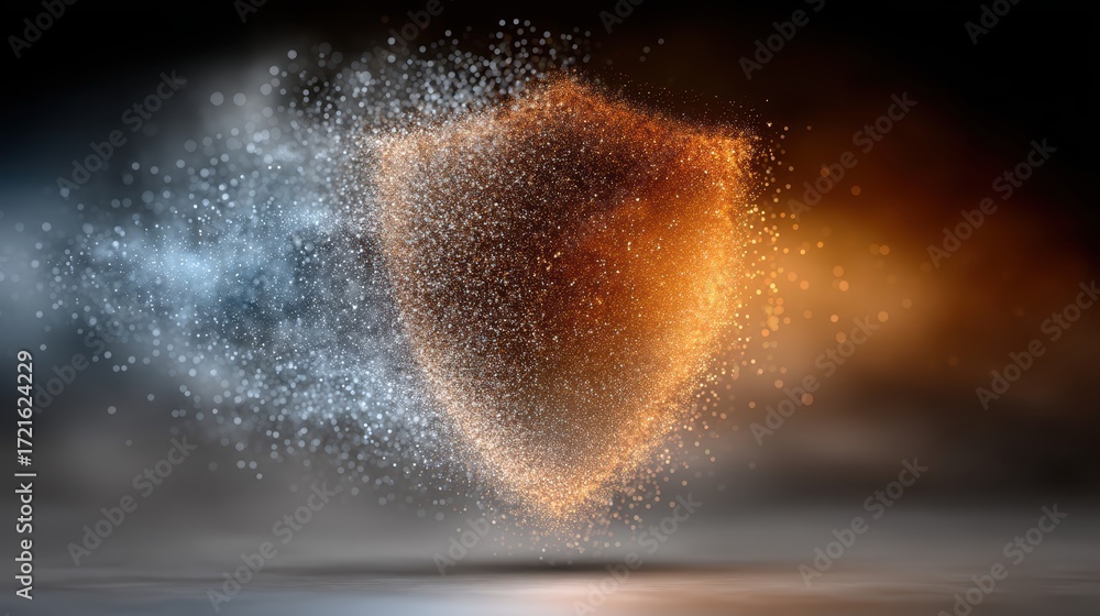 Aufkleber abstract dust particle background, a dynamic display of floating particles and light effects for mod