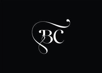 BC Logo Design Vector. Elegant Monogram Logo Design