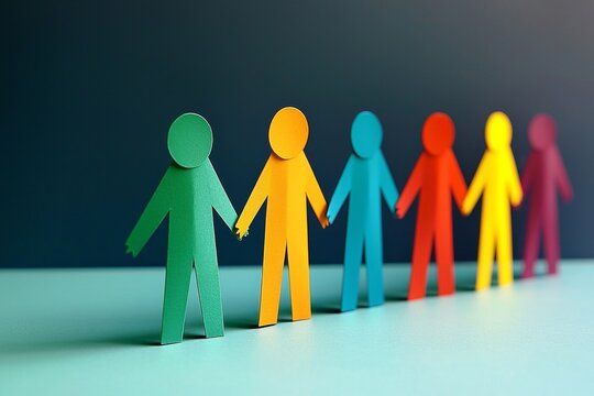 Colorful paper figures representing unity and diversity.