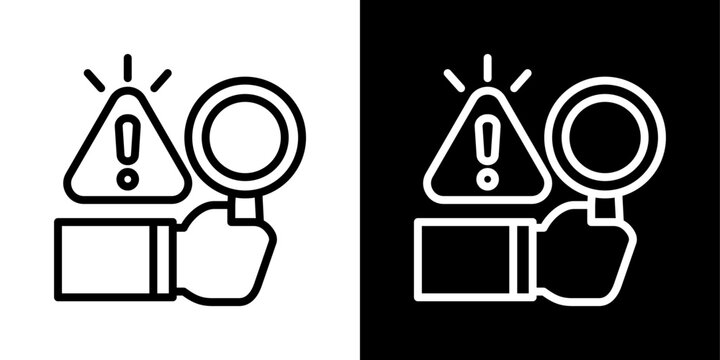 Identify icon of a flat style vector 