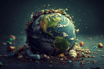 Naklejka premium Addressing Plastic Contamination: Solutions for a Cleaner Planet