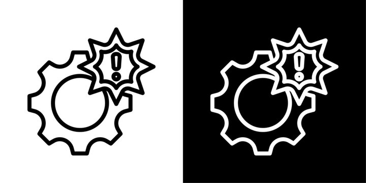 Damage icon of a flat style vector 