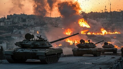 Tanks amidst war