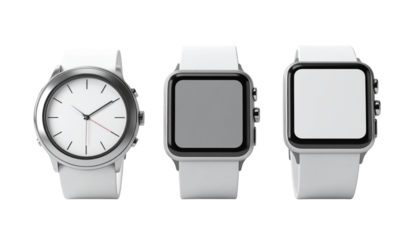 3D Smartwatch Trio Collection, isolated on transparent background