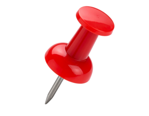  Red Push Pin with Shadow PNG Transparent Background