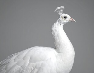 Close-up of a white peacock