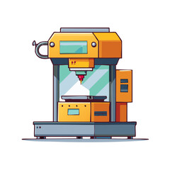 Automated Milling Machine Tool Illustration for Precise Engineering and Manufacturing Processes