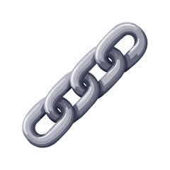 Obraz premium Three Interlocking Metal Chain Links Symbolizing Connection and Strength