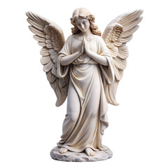 Obraz premium Angel statue praying, isolated on transparent background