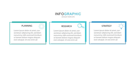 Obraz premium Business infographic template with 3 options, steps, process chart. Can be used for workflow layout, diagram, annual report, web design