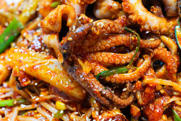 spicy braised seafood called haemuljjim, a Korean cuisine