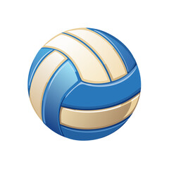 Fototapeta premium Illustration of a Blue and White Volleyball for Sports Training and Beach Games