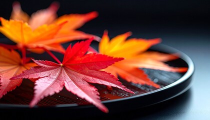 Japanese maple leaves  (MOMIJI) background
