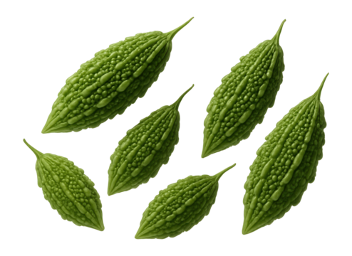 Isolated bitter melons.