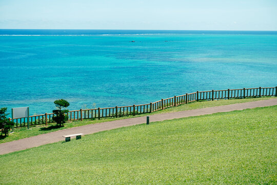 A view of Cape Chinen Park in Okinawa, Japan