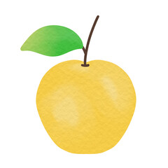 green apple isolated on white