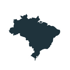 Obraz premium Detailed Outline Map Silhouette Illustration of South American Country