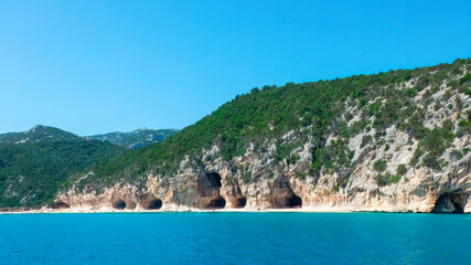 Cala Luna - Dorgali - Baunei - Nuoro - Sardinia - Italy - Sea view of caves and beaches