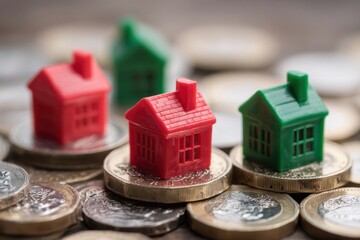 Miniature houses on coins (1)