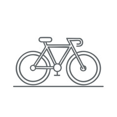 Fototapeta premium Minimalist line art of a sleek road bicycle on a flat surface