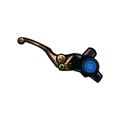 Vector illustration of a motorcycle hand brake handle