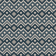 Geometric Style Abstract Pattern Design with Square and Zigzag Repetition