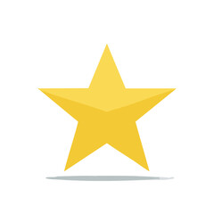 Obraz premium Golden Star Illustration Single Object Award Concept Achievement Symbol