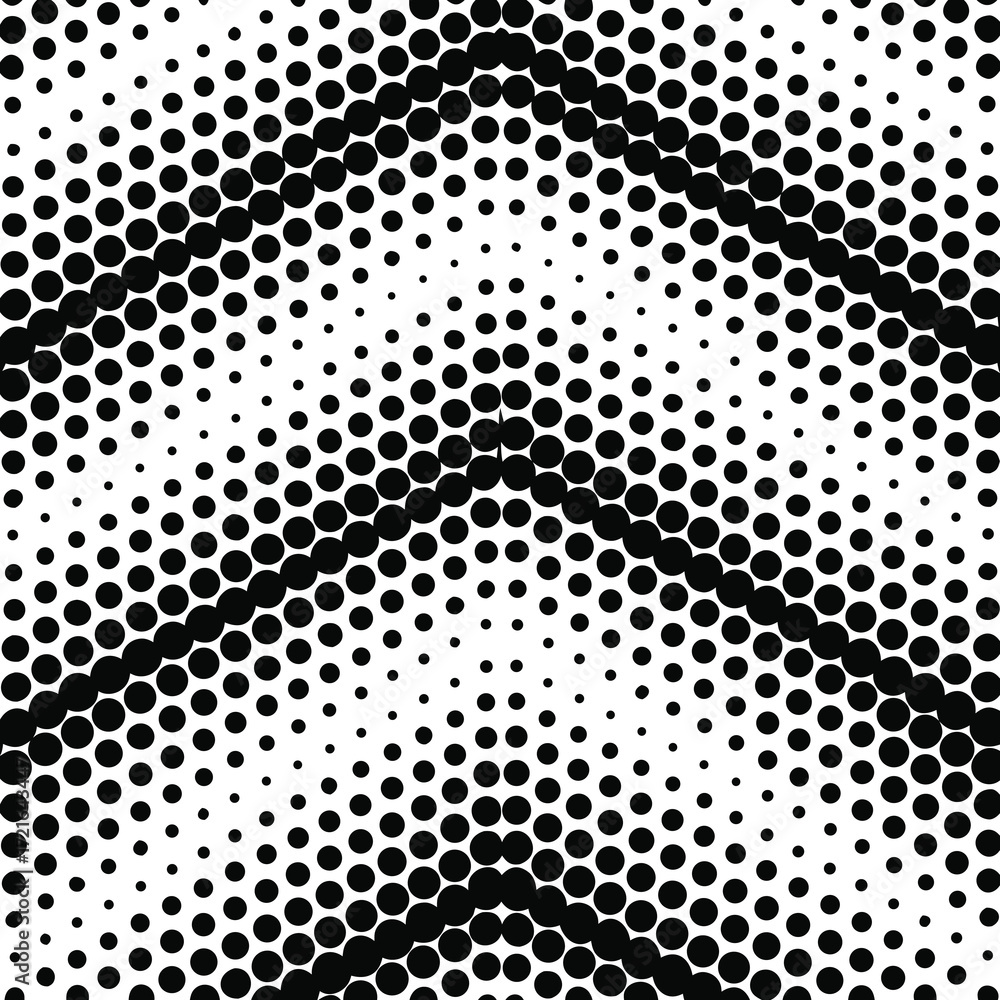 Aufkleber zigzag halftone pattern with gradual dot density change abstract background