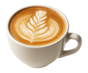 Cup of cappuccino coffee.