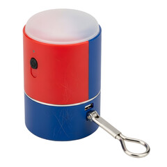 Red And Blue Portable Lantern With USB Charging Port