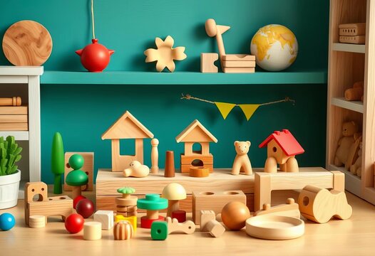 Wooden toys, Montessori method, eco-friendly toddler play,   friendly,   natural toys