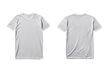 Naklejka premium Two views of a plain white t-shirt