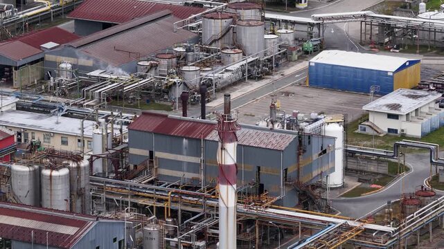 Oil products production site and refinery in Robassomero, Italy, additives for lubricants, base oil processing.