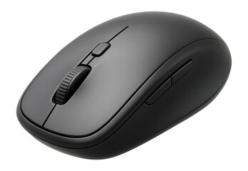 Gray wireless computer mouse.
