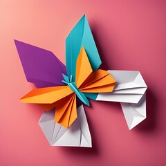 Origami paper butterfly
