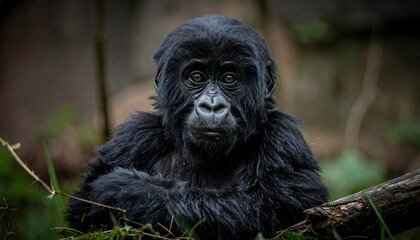 Obraz premium Close-up of a young gorilla