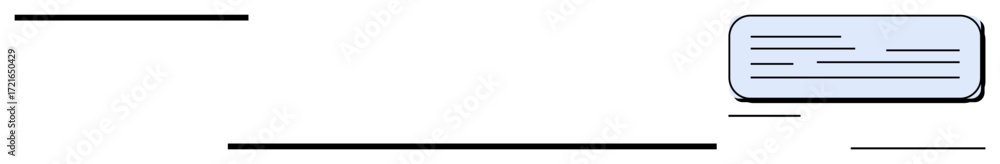 Poster minimalistic document design with horizontal text lines and a highlighted rectangular block for emph