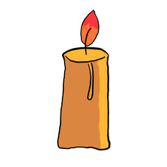 burning candle vector illustration