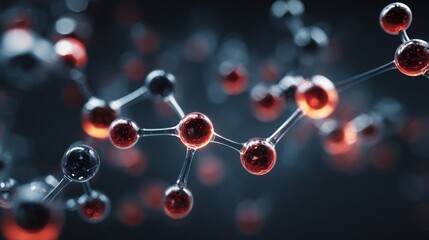 glowing atoms molecule structure science