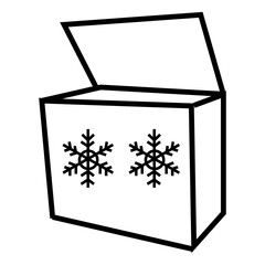freezer outline icon vector 