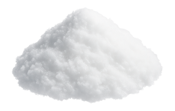 Pile of white snow in winter.
