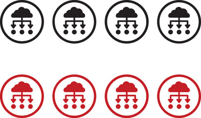 vector, network, design, black, illustration, cloud, icons