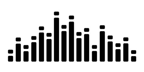 Sound wave vector. Equalizer vector bar